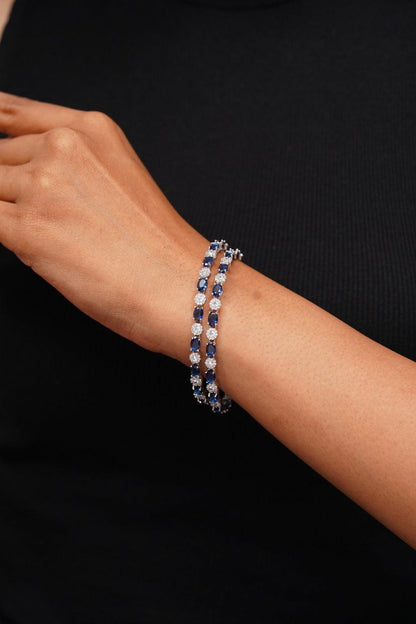 Anisha Slim Diamond Coloured Stone Bangles - Attrangi