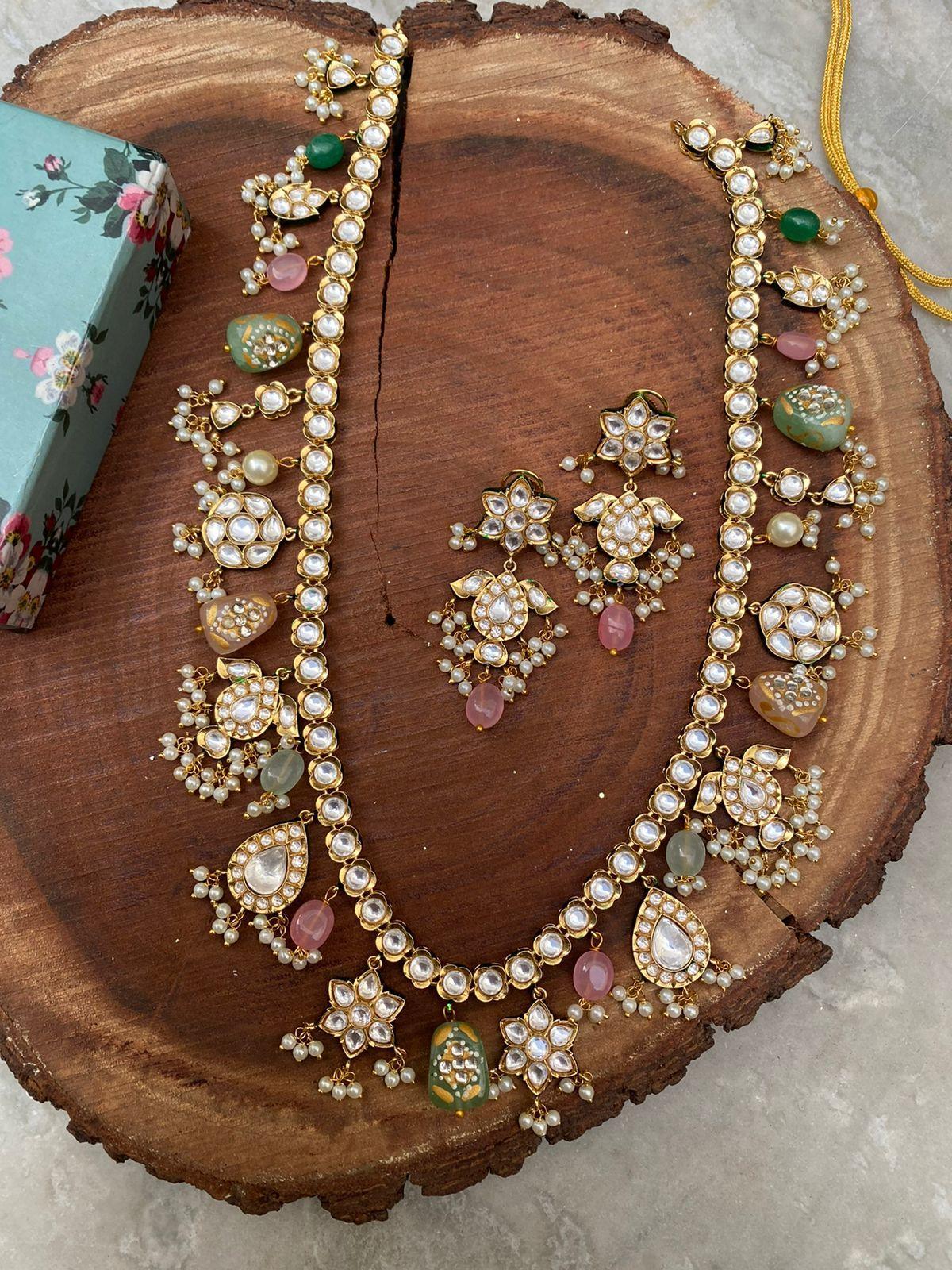 Anupama Polki Pastel Long Set - Attrangi