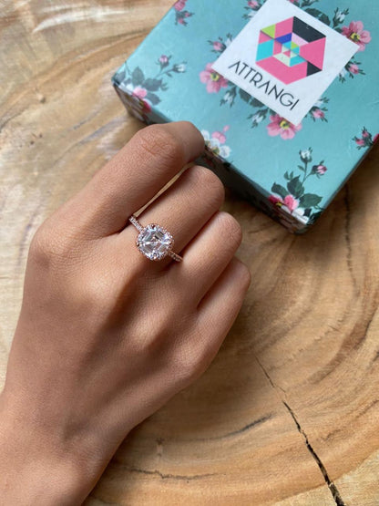 Ascher Cut Solitaire Ring - Attrangi