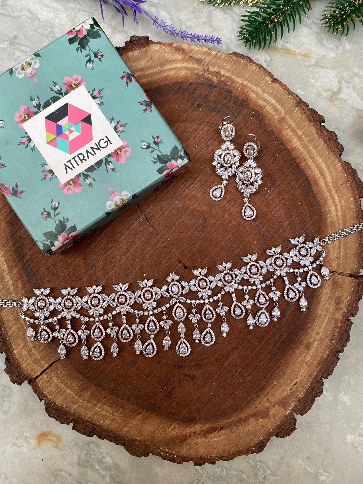 Auro Dual Polish Diamond Choker Set - Attrangi
