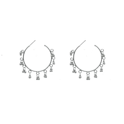 Teejh Kalpana Silver Oxidized Ghungroo Earrings