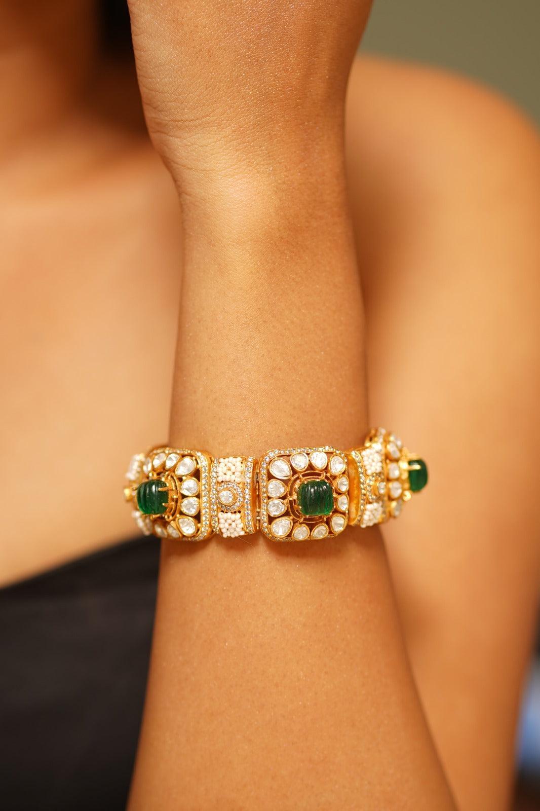 Basra Pearl Style Gajra Indian Bracelet - Attrangi