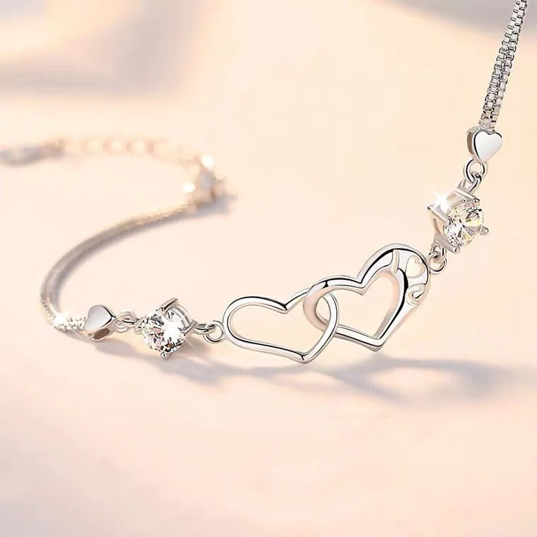 Silver Plated Promise Love Bracelet