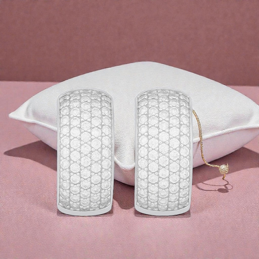Silver Plated Luxe Sparkle Ear Studs