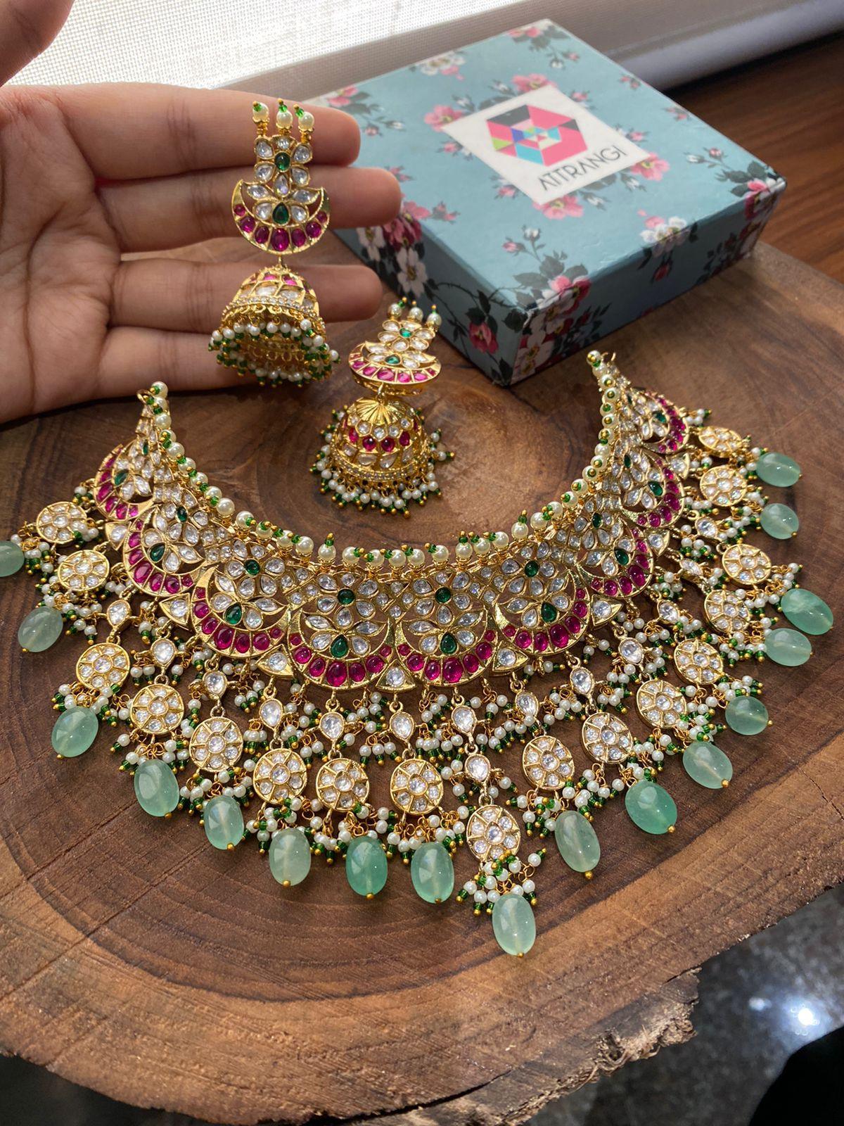 Bhakti Polki Heavy Set - Attrangi