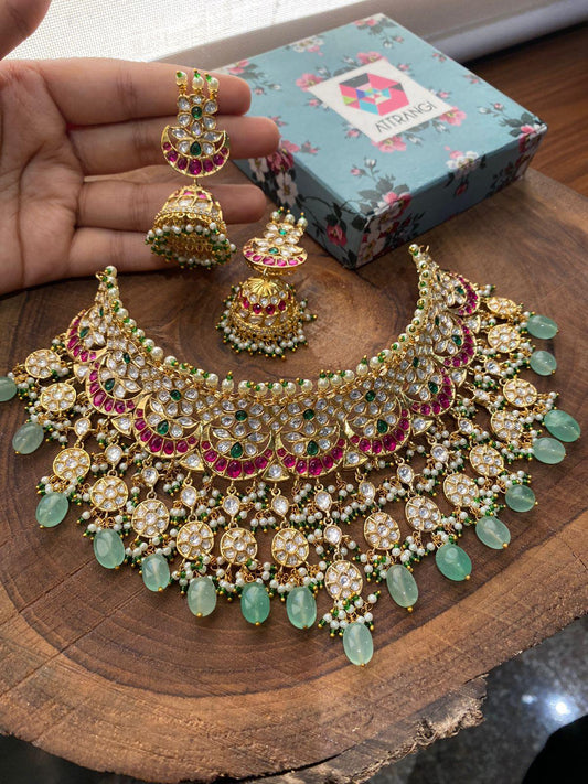 Bhakti Polki Heavy Set - Attrangi