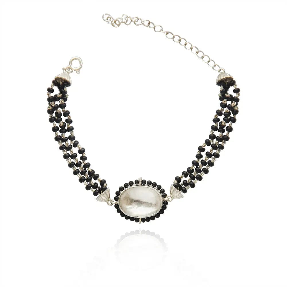 Black beads mangalsutra bracelet