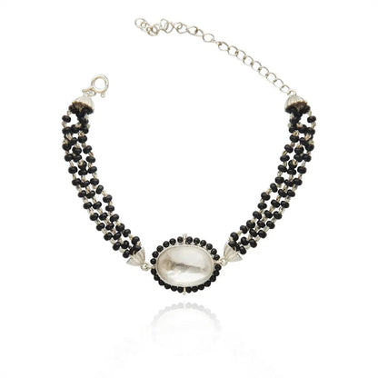 Black beads mangalsutra bracelet