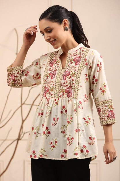 vibrant floral prints top