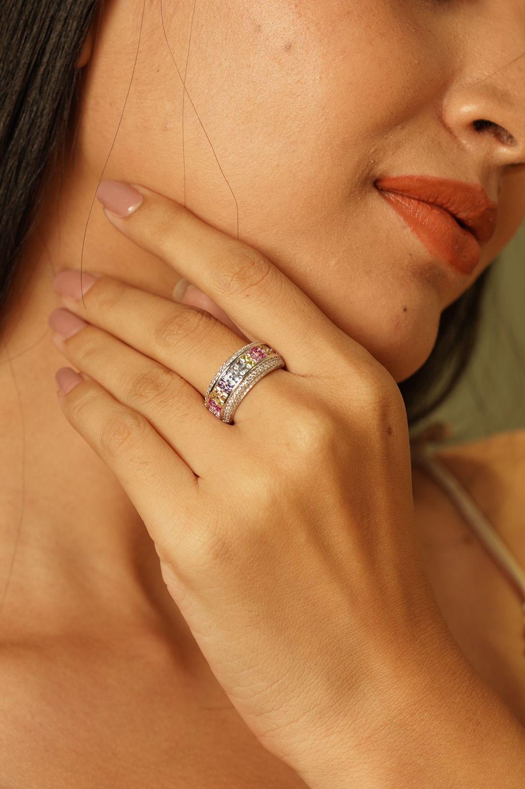 Classic Subtle Rainbow Ring - Attrangi