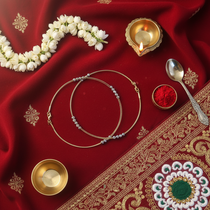 Cultural flat lay bangles