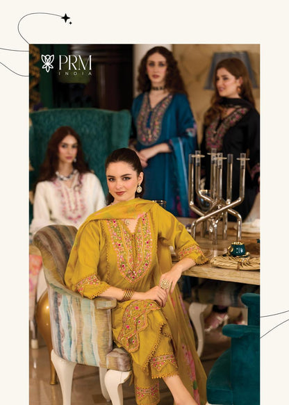 Mustard Yellow Roman Silk A Line Kurti With Cotton Laning For Women