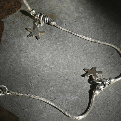 Star Charm Silver Anklet