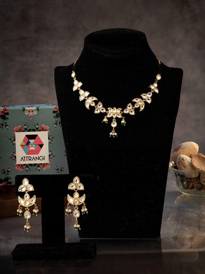 Devi Enamel Delicate Polki Set - Attrangi