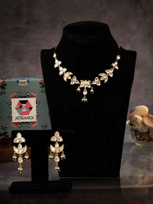 Devi Enamel Delicate Polki Set - Attrangi