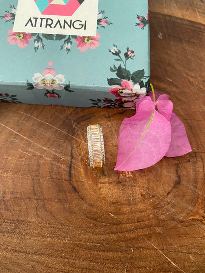 Diamond Baguette Band Ring - Attrangi