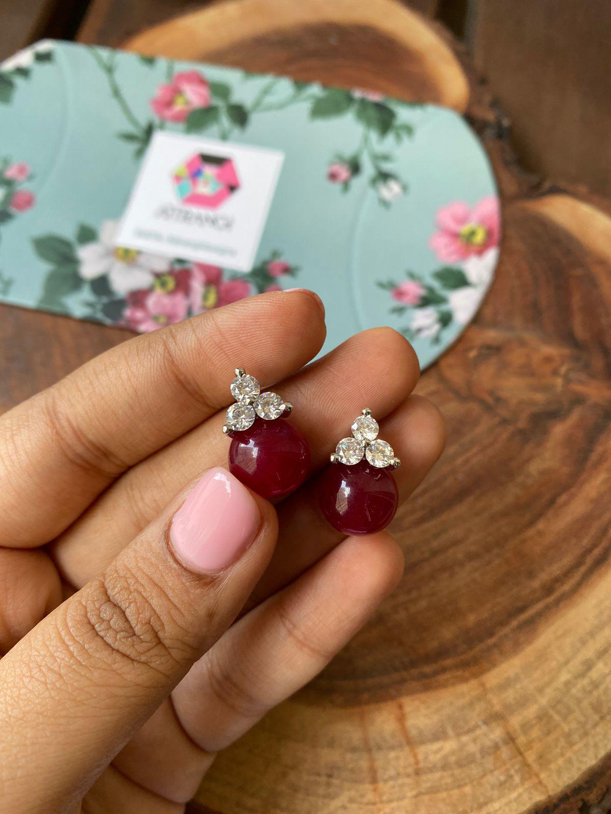 Diamond Bud Small Studs - Attrangi