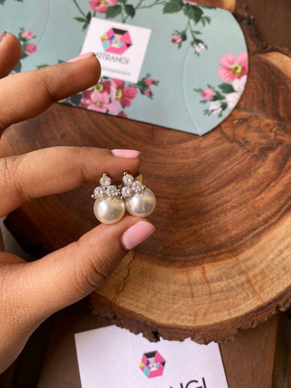 Diamond Bud Small Studs - Attrangi