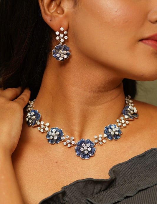 Diana Invisible Setting Floral Diamond Set - Attrangi