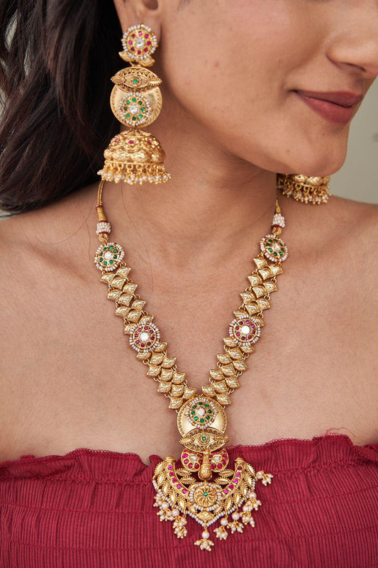 Dilbar Sone Pe Suhaga Long Set with Jhumkas | Sone Pe Suhaga Collection - Attrangi