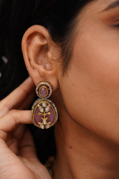 Diya Holdali Necklace Set | Uncut Diamonds - Attrangi