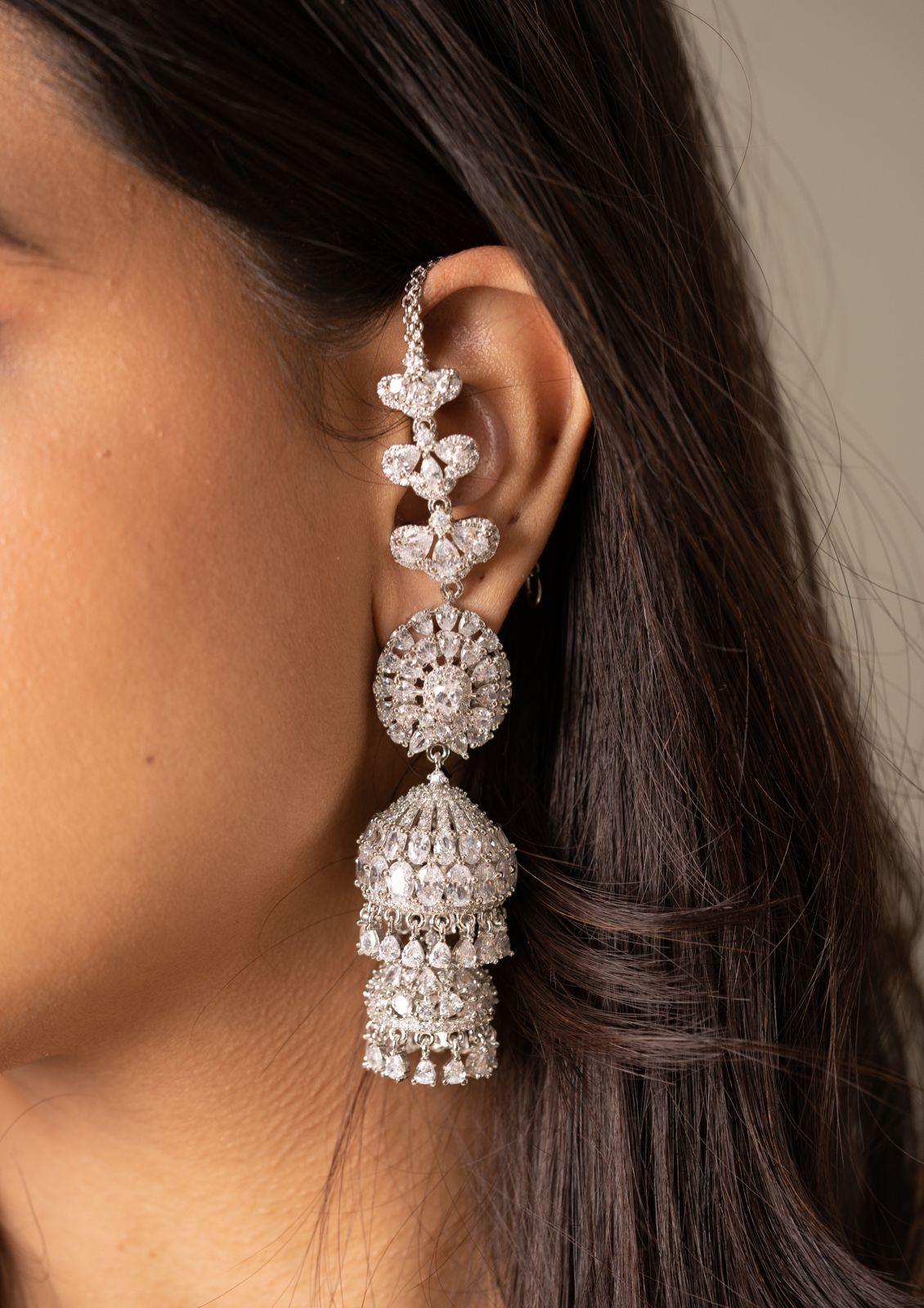 Double Drop Jhumkas with Kannauti - Attrangi
