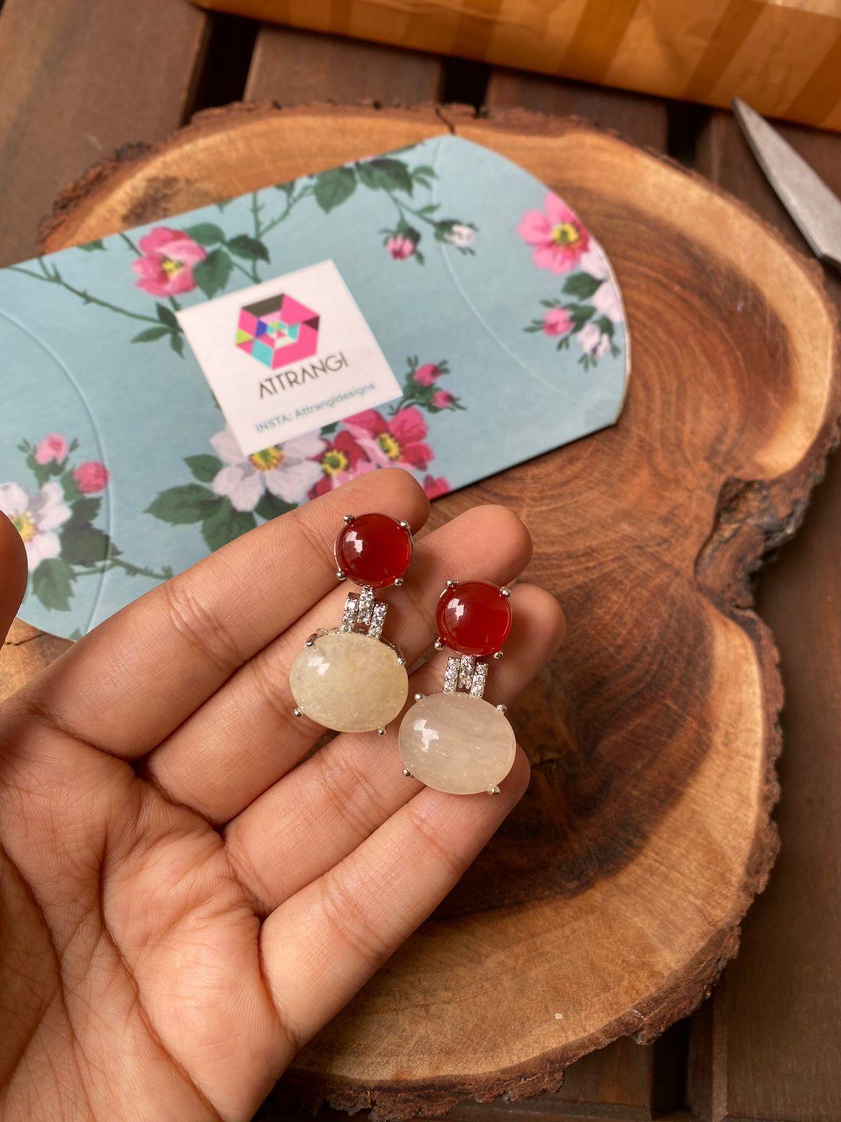 Drizzle Indo Western Studs | GemZ Collection - Attrangi