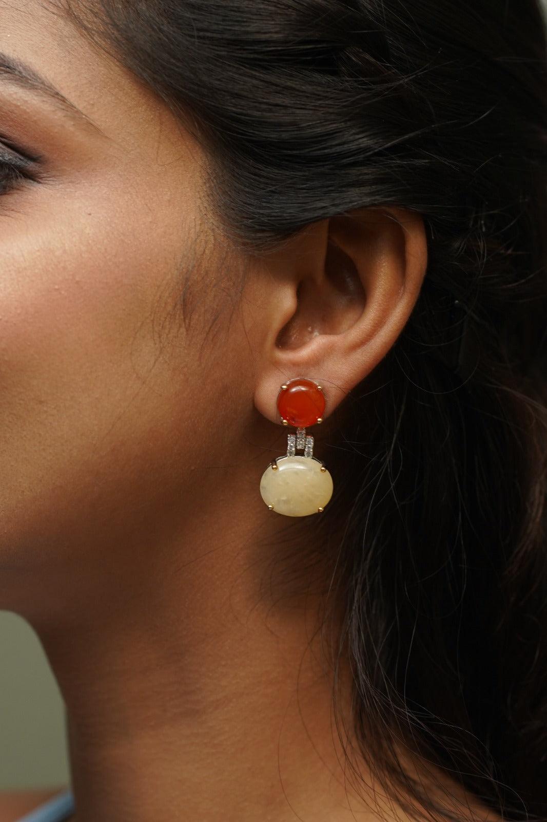 Drizzle Indo Western Studs | GemZ Collection - Attrangi