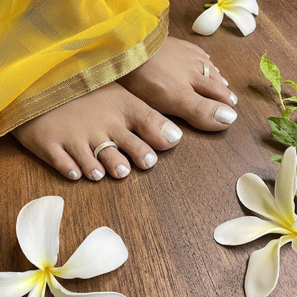 Set Of Three Silver Toe Rings (5)