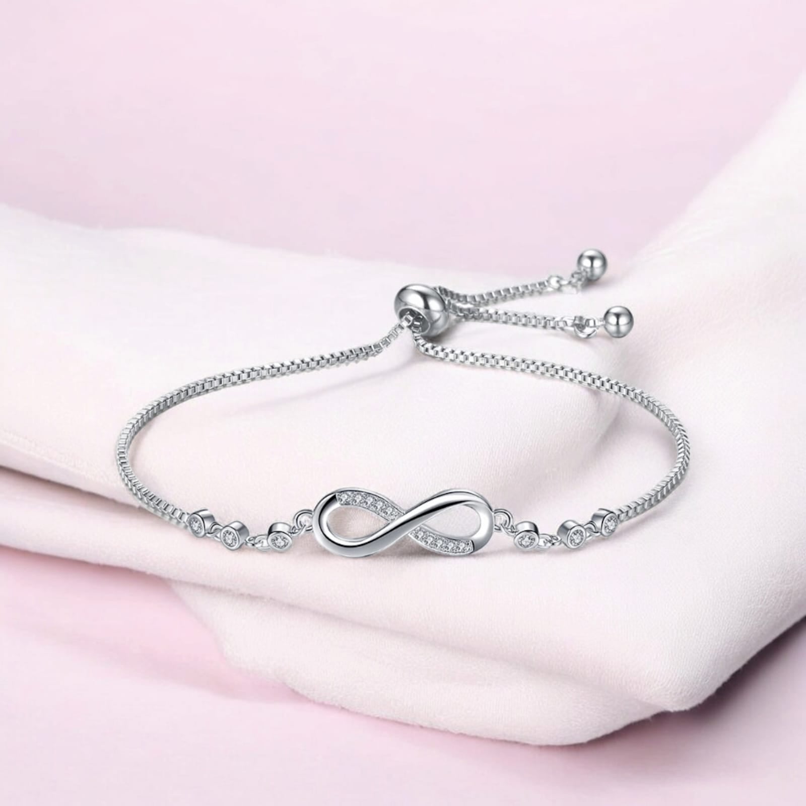 Silver Plated Infinity Bracelet