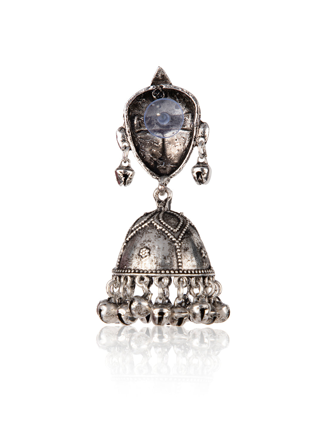 Priyaasi Oxidised Budhha Dome Shaped Jhumka Earrings