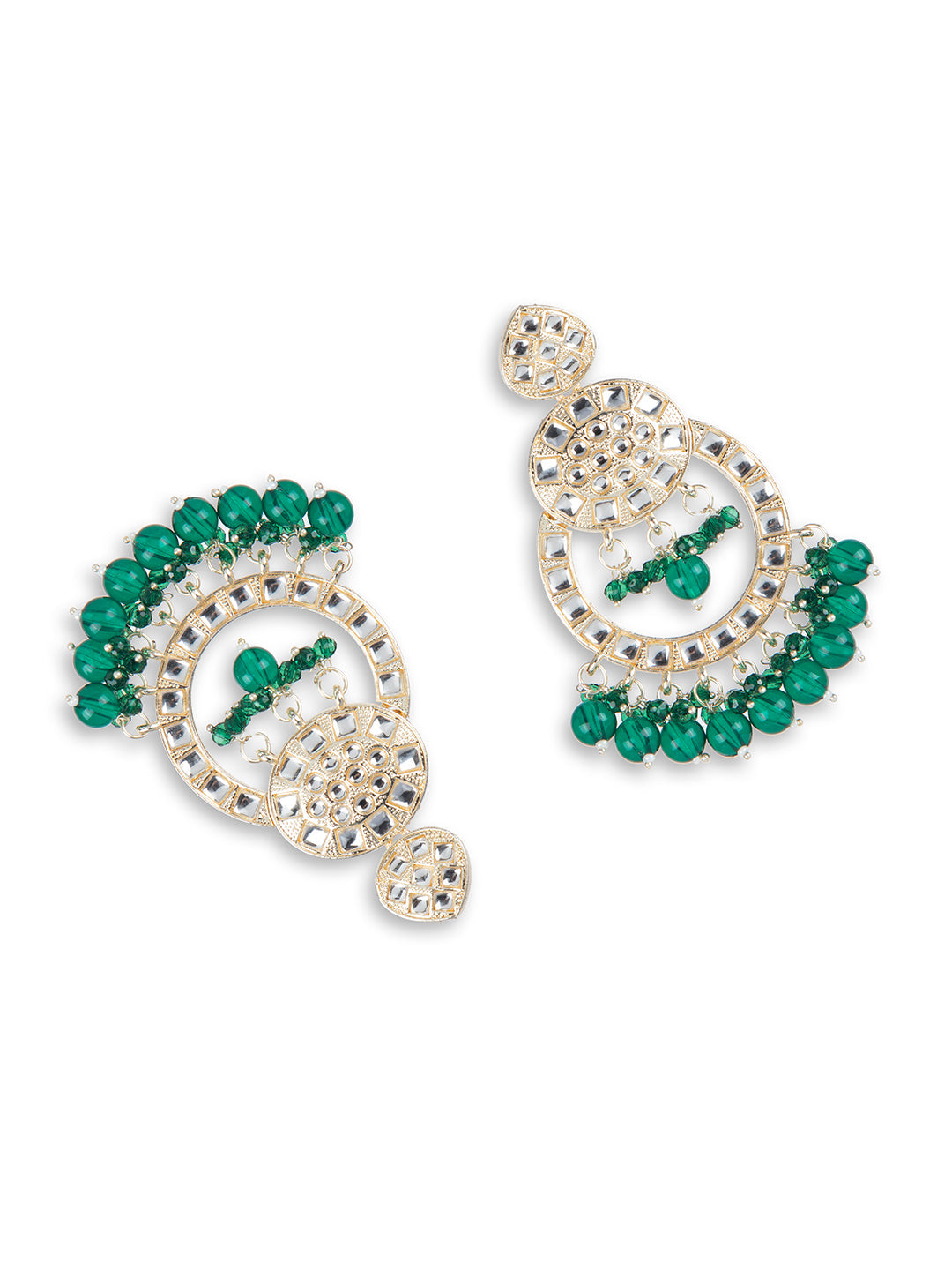 Priyaasi Gold Plated Kundan Drop Earrings
