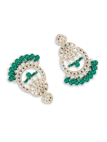 Priyaasi Gold Plated Kundan Drop Earrings
