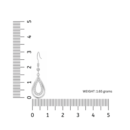 Silver Plated Drop Earrings For Women And Girls