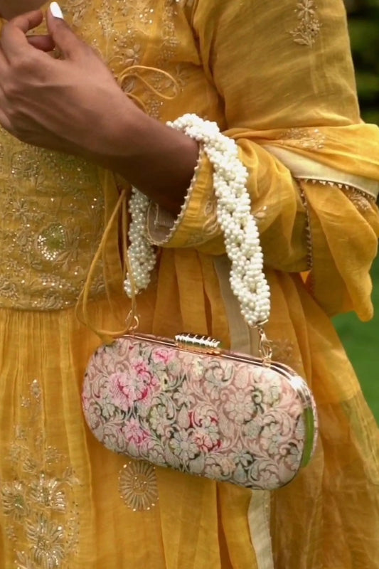 AMYRA - Elora Capsule Clutch - Old Rose