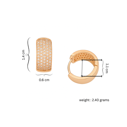 Rose Gold Plated Luxe Sparkle Ear Studs
