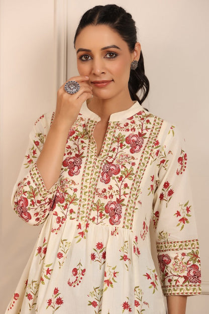 Women Floral Printed Pure Cotton Top