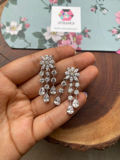 Floral Plethora Mid Sizes Diamond Earrings | Light Sized - Attrangi