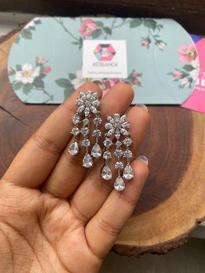 Floral Plethora Mid Sizes Diamond Earrings | Light Sized - Attrangi