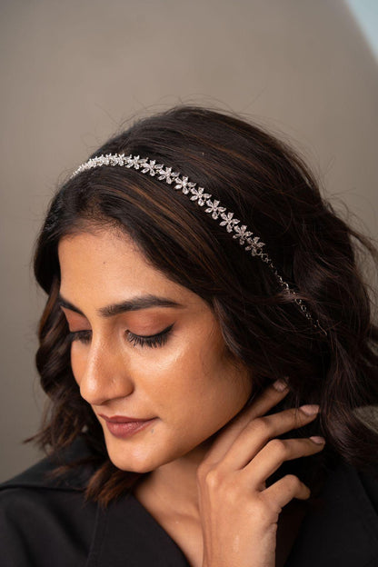 Flower Girl Diamond Sheeshband | HairBand - Attrangi
