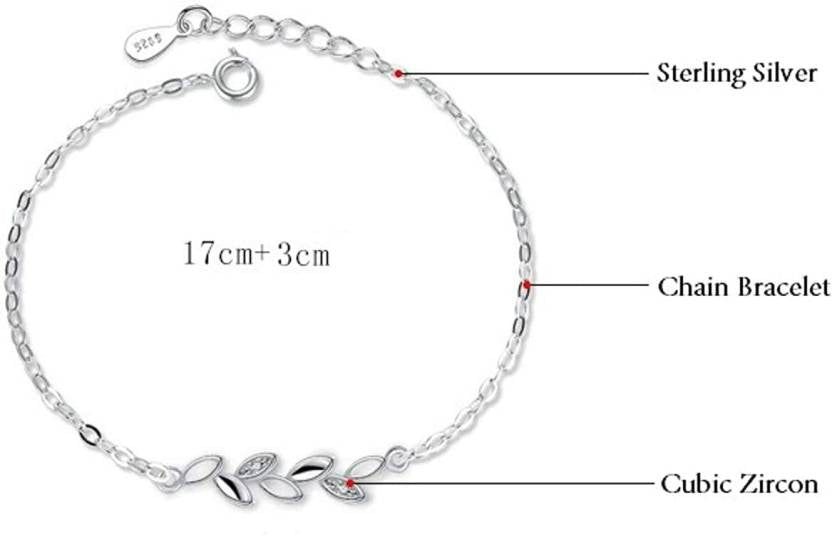 Sleek Silver Plated Leaf Bracelet