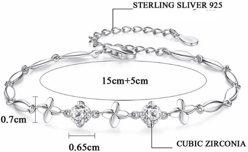 Silver Plated Clover Bracelet