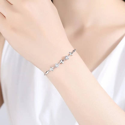 Silver Plated Clover Bracelet