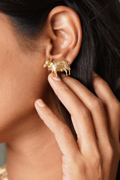 Gaiya Matte Gold contemporary Set | Indowestern - Attrangi