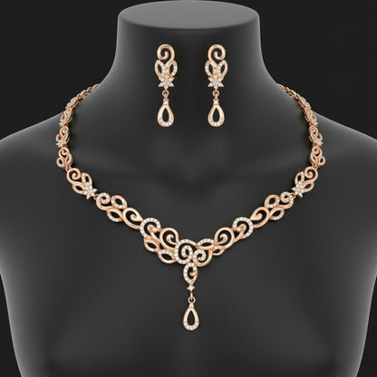 Rose Gold Plated Necklace set