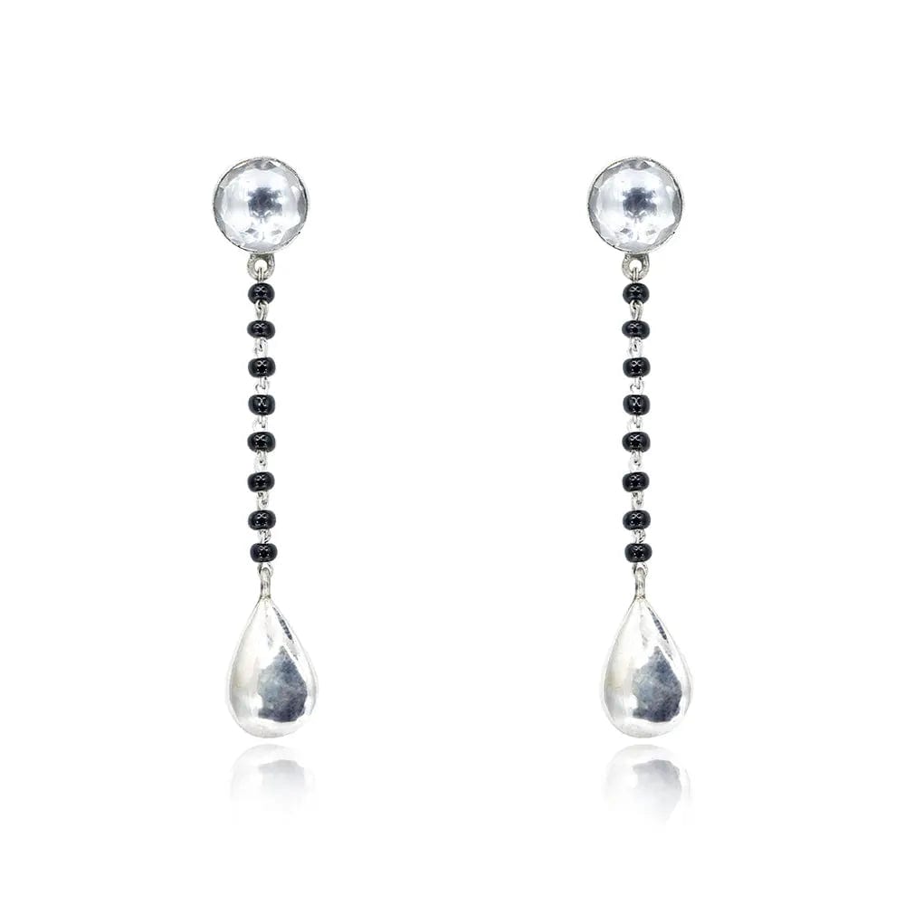 Golden drop mangalsutra earring
