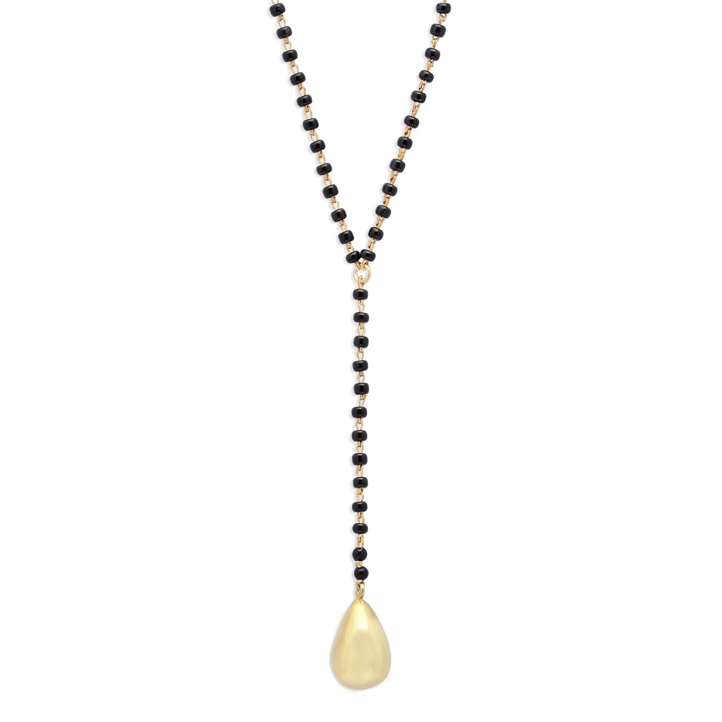 Golden Drop Silver Mangalsutra