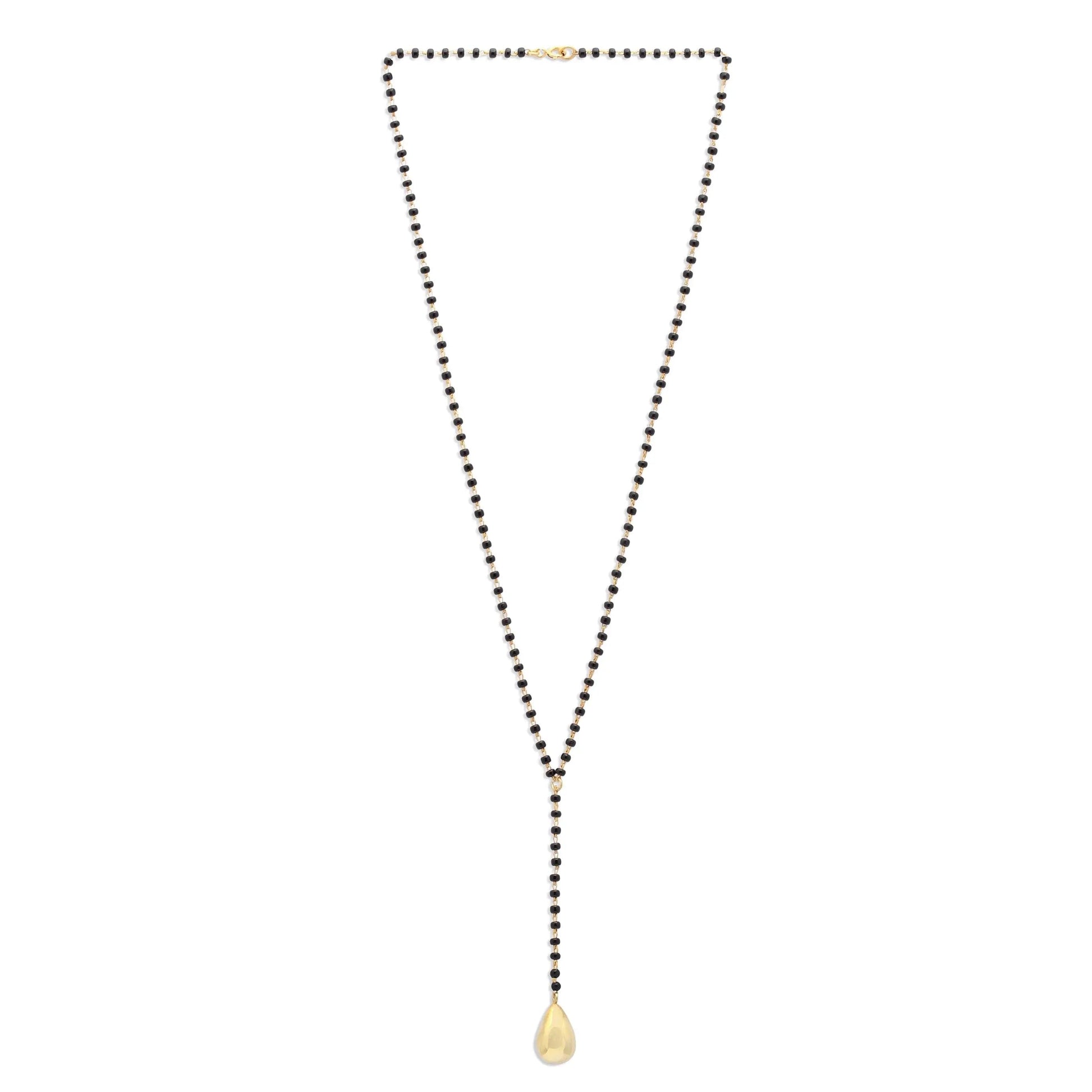Golden Drop Silver Mangalsutra