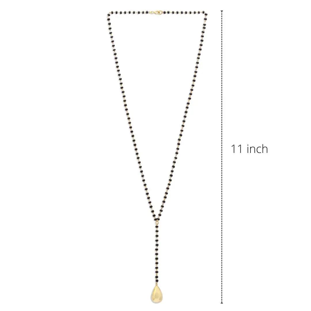 Golden Drop Silver Mangalsutra