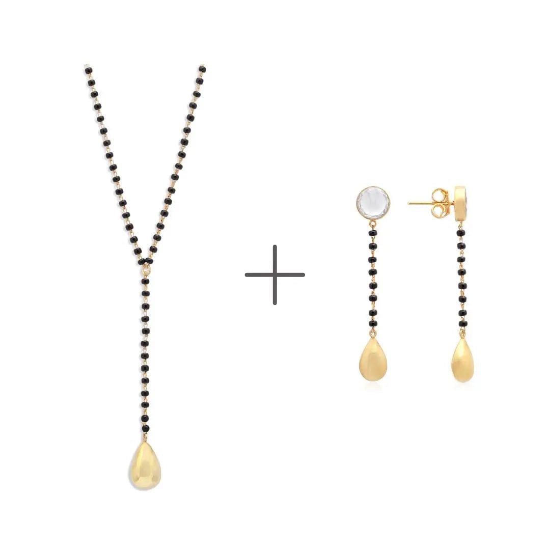 Golden Drop Silver Mangalsutra